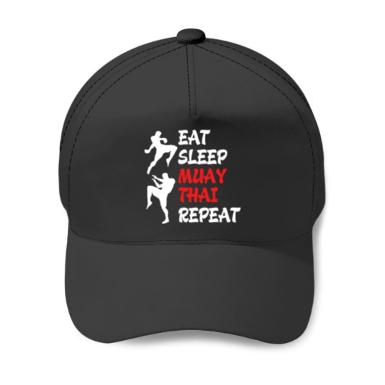 Discover Muay Thai Eat Sleep Repeat Thai Boxing Kickboxing Baseball Caps