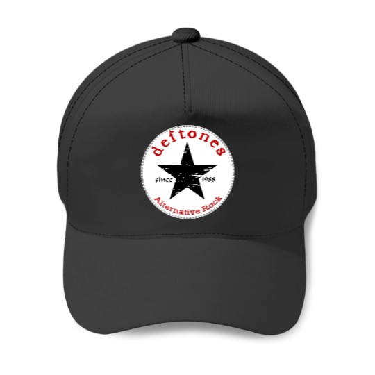 Discover Deftone logo star white pony rock band Men's Unisex Baseball Caps