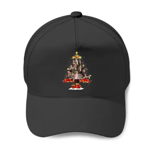 Discover Mr Bean Christmas Tree Baseball Caps