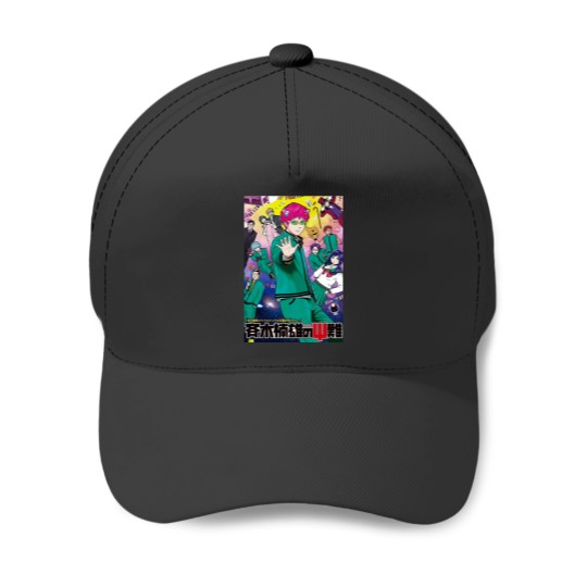 Discover Saiki K Manga Cover Baseball Caps