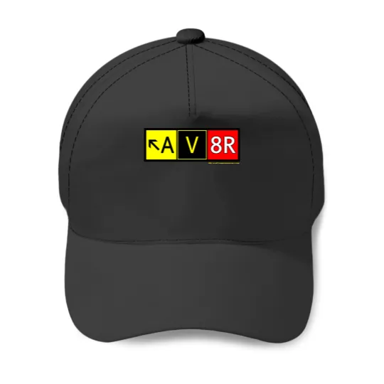 Discover Aviation Pilot Baseball Caps! AV8R (Aviator) Taxiway Sign Graphic Baseball Caps (Classic Fit)