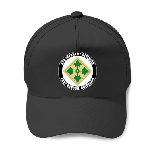 Discover 4th Infantry Division Fort Carson Colorado Emblem Baseball Caps
