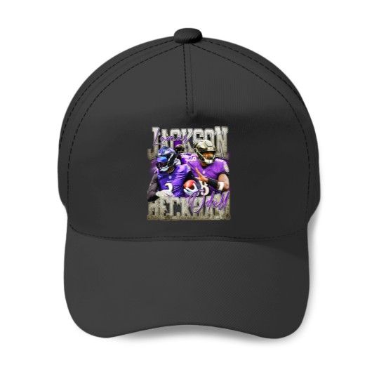 Discover Lamar Jackson OBJ Odell Beckham Jr Baltimore Football Baseball Caps, Ravens Football Baseball Caps