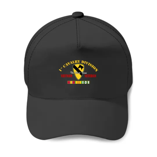 Discover 1St Cavalry Division Vietnam Veteran The First Team Veteran Baseball Caps