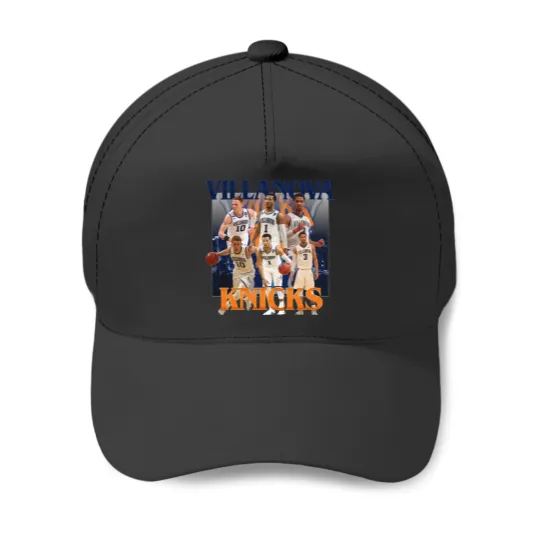 Discover NEW Villanova Knicks Josh Hart, Jalen Brunson and Donte Divincenzo Vintage Graphic Unisex Baseball Caps