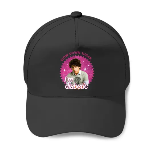 Discover Funny Nick Jonas Baseball Caps, Slow Down Sugar Im Diabetic Jonas Brothers Baseball Caps