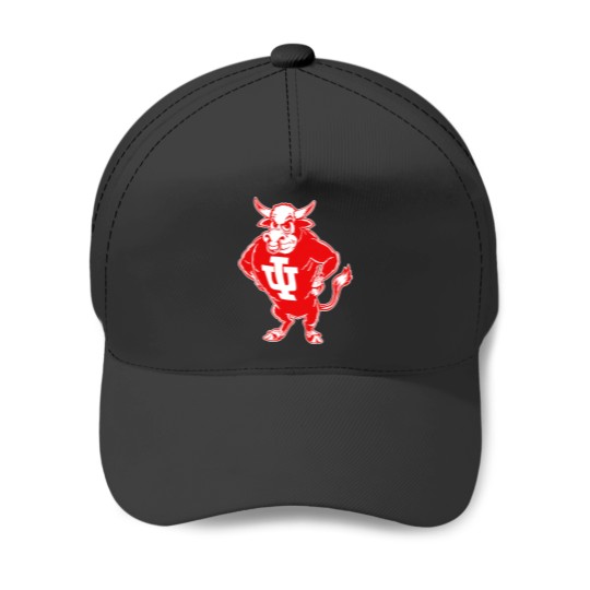 Discover Indiana U Vintage Bison Mascot - Indiana - Baseball Caps