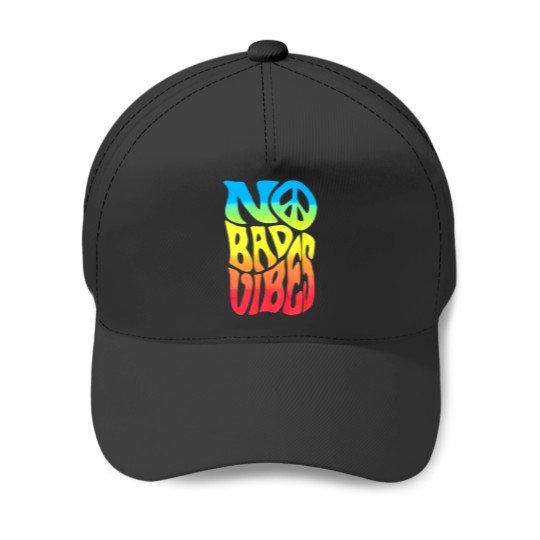 Discover No bad vibes large navy Baseball Caps