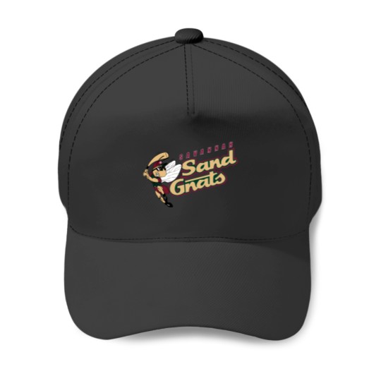 Discover Savannah Sand Gnats vintage defunct baseball team emblem Baseball Caps