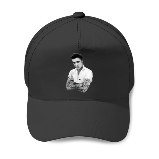 Discover Elvis Presley Tattoo Rockabilly Baseball Caps Black
