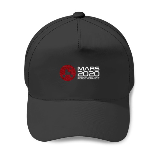 Discover Mars 2020 Perseverance - Space Red Leather Galaxy - Black - Mars 2020 Mission Patch - Baseball Caps