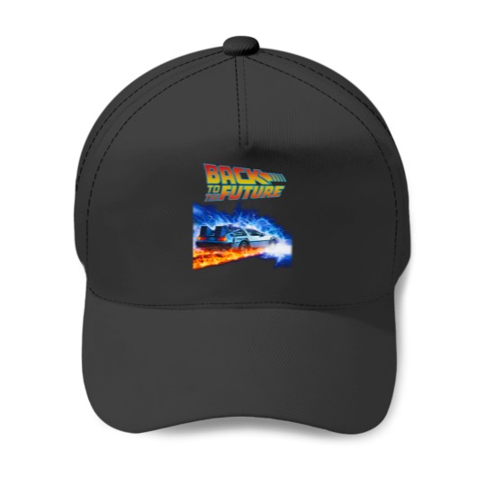 Discover back to the future PNG just DTF halftone black Baseball Caps
