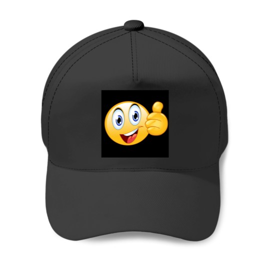 Discover Thumbs up smiley face Baseball Caps