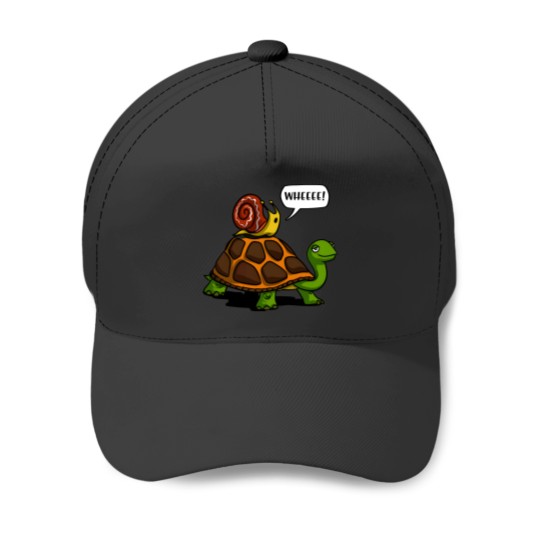 Discover Snail Riding Turtle Baseball Caps