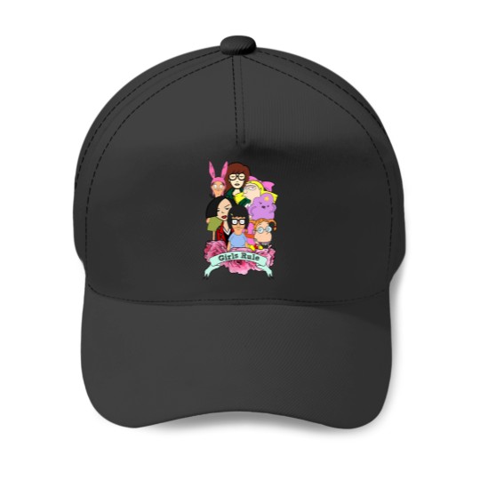 Discover Rule the Cool: 90's Girls Rule Cartoon Baseball Caps