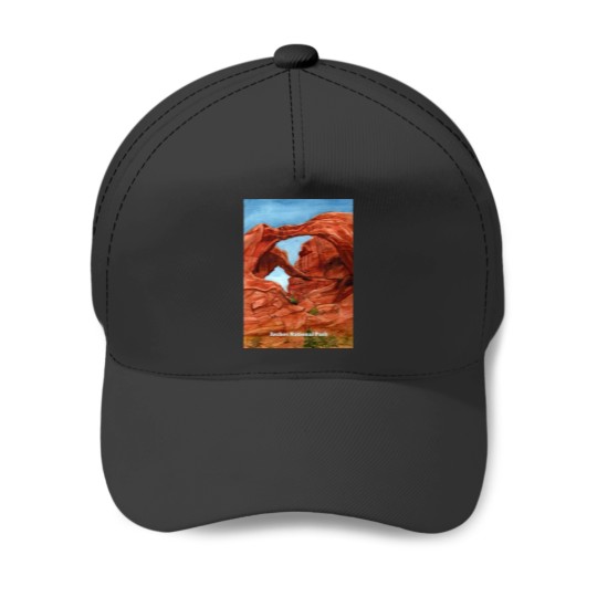 Discover Arches National Park Watercolor - Arches National Park - Baseball Caps