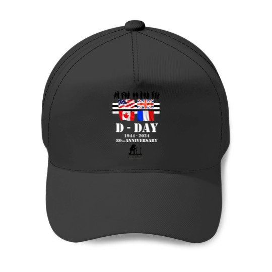 Discover D-Day 80th Anniversary .png Baseball Caps