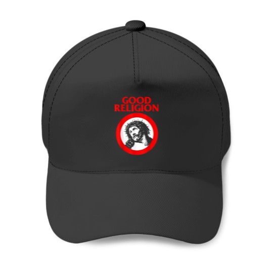 Discover Good Religion Funny Jesus Punk Rock Parody Shirt Baseball Caps