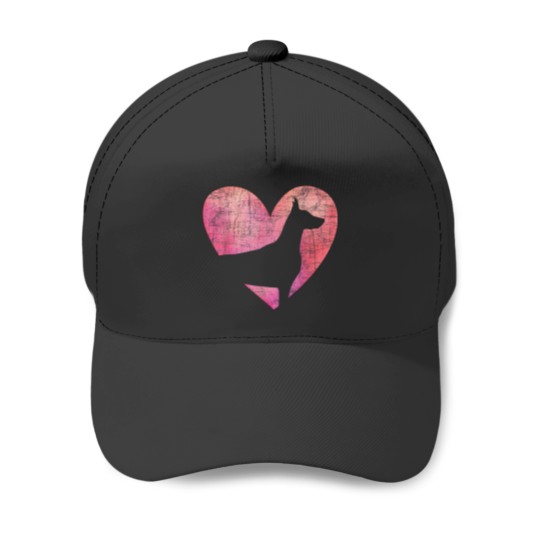 Discover Doberman Heart Shaped Valentines Day Canine Dog Lover Baseball Caps