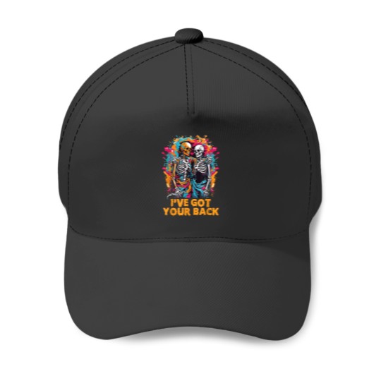 Discover Ive Got Your Back Funny Halloween Skeletons Skull Men Women 5919 Baseball Caps