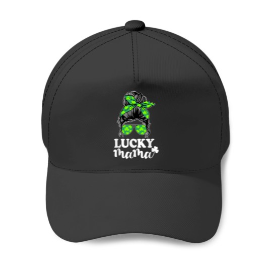 Discover Lucky Mama Messy Bun St Patricks Day for Women 6923 Baseball Caps