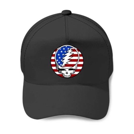 Discover Grateful Skull Dead Circle America House Flags Baseball Caps