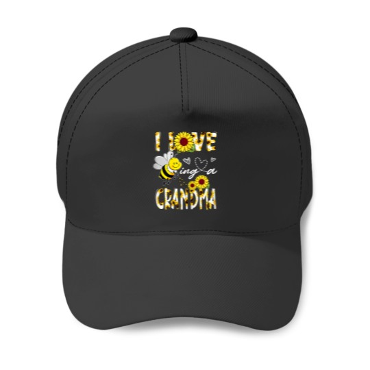 Discover I Love Being A Grandma Sunflower Bee Lover Mothers Day Cute Baseball Caps