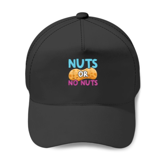 Discover Nuts or No Nuts Gender Reveal Party Baseball Cap for Baby Showers