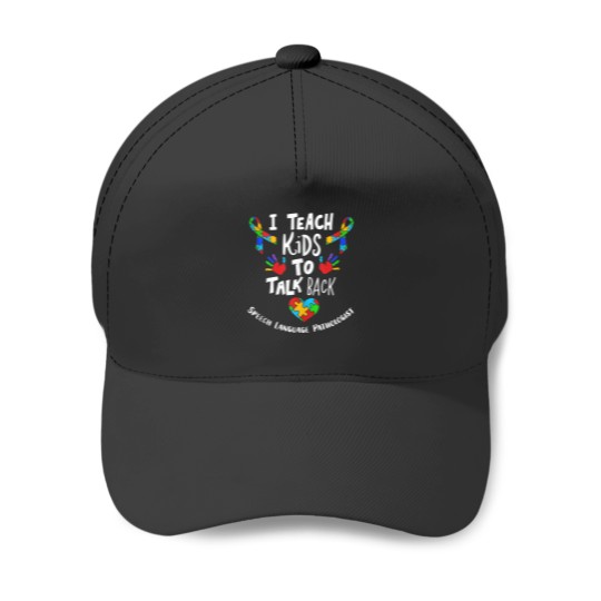Discover I Teach To Talk Back Funny Speech Therapist Baseball Caps
