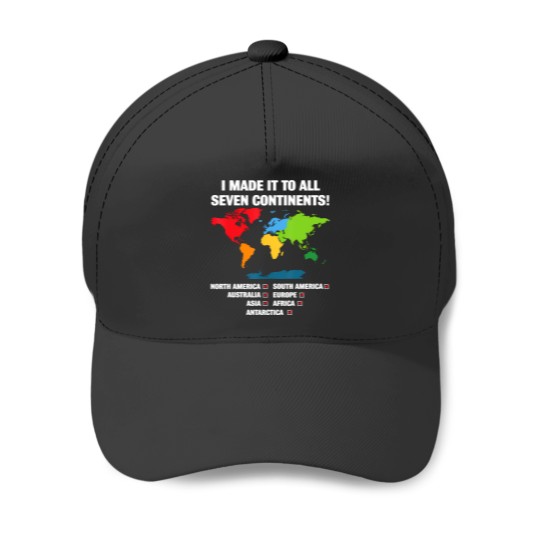 Discover world traveler seven continents 7 continents club white Baseball Caps