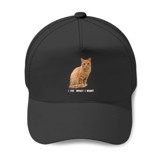 Discover I Do What I Want Funny Orange Tabby Cat Lovers Gifts Baseball Caps