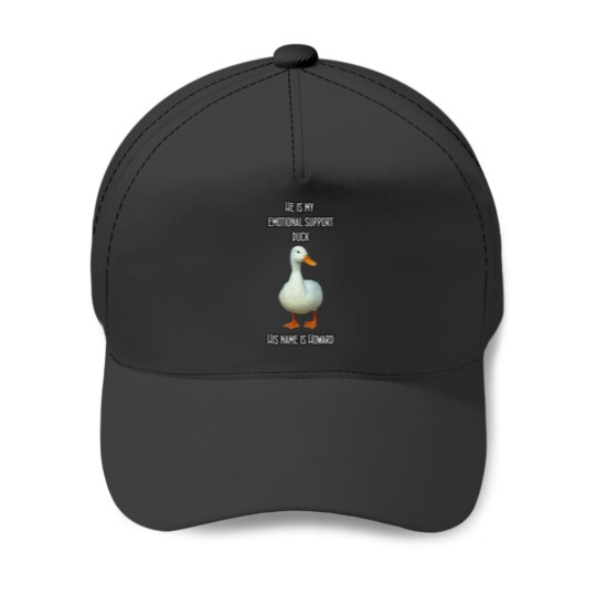 Discover Howard my emotional support duck Fitted Baseball Caps