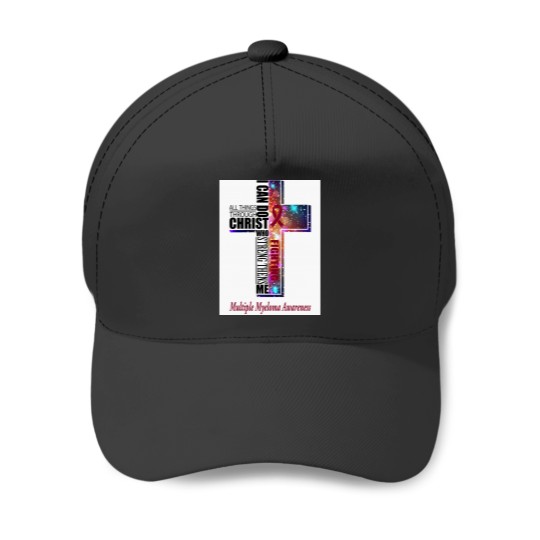 Discover I Can Do All Things Through Christ Multiple Myeloma Awareness Baseball ¾ Sleeve(1) Baseball Caps