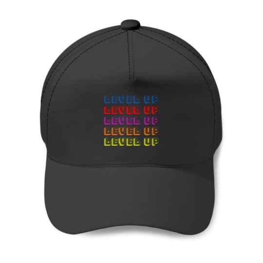 Discover Cool Computer Game Level Up Message Baseball Caps