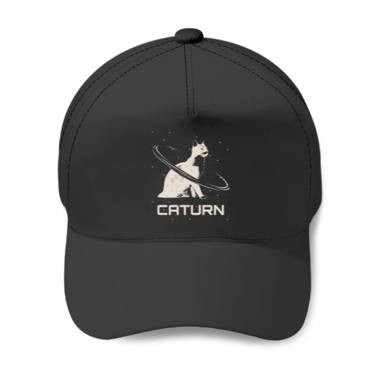 Discover Saturn Caturn Cat Planet Space Essential Baseball Caps