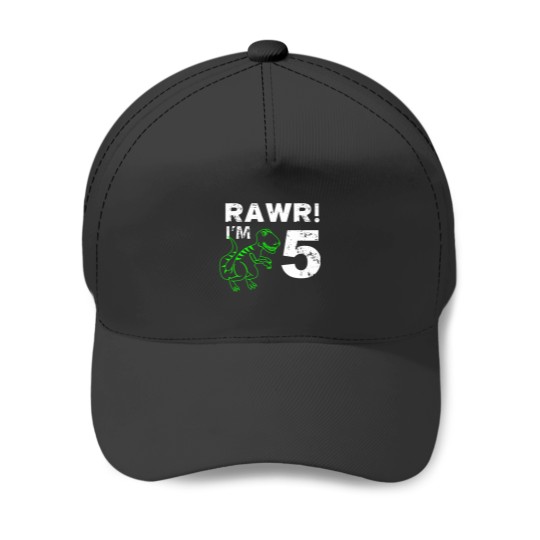 Discover Rawr! Im 5 Dinosaur Birthday Essential Baseball Caps