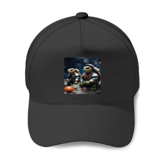 Discover Turtles in space uniforms Baseball Caps