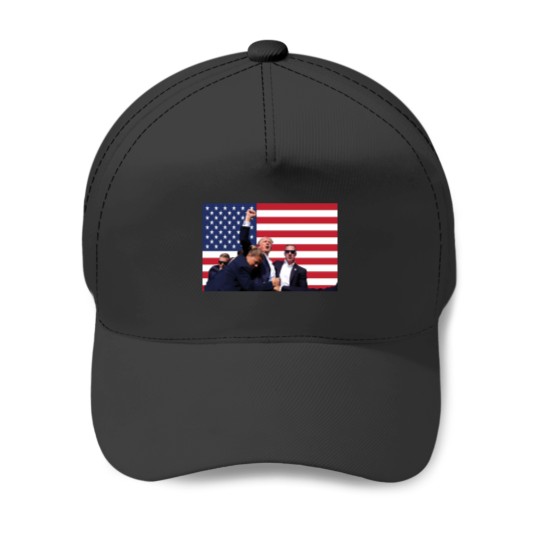 Discover Trump Fist Pump Flag MAGA 2024, Trump Flag, Patriotic Flag Baseball Caps