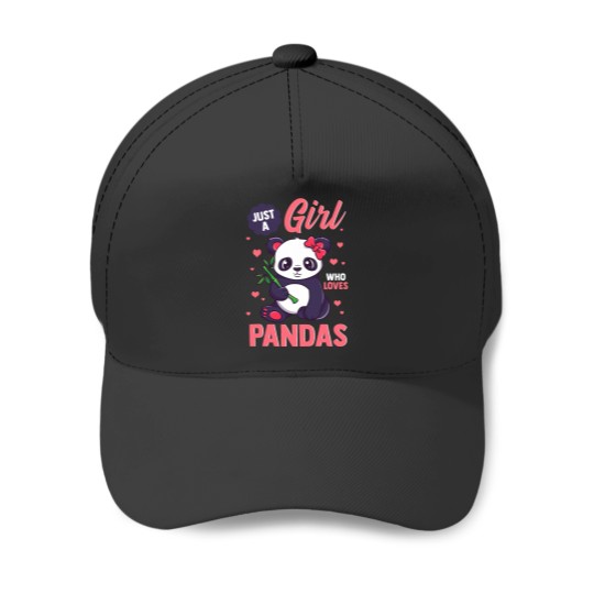 Discover Panda Shirt For Girls Cute Gift Just A Girl Who Loves Pandas Baseball Caps