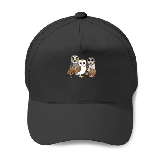Discover Five Cute Owls By Birdorable Baseball Caps