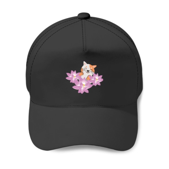 Discover Copy of Cat In Lotus Tattoo Baseball Caps