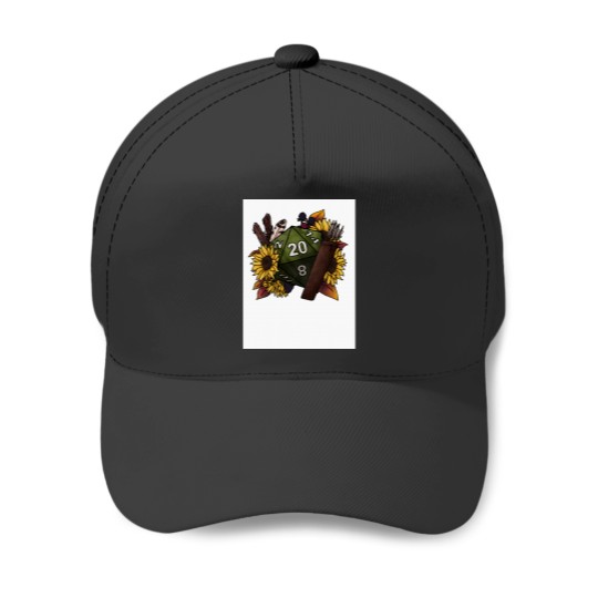 Discover Ranger Class D20 Tabletop Gaming Dice Baseball Caps