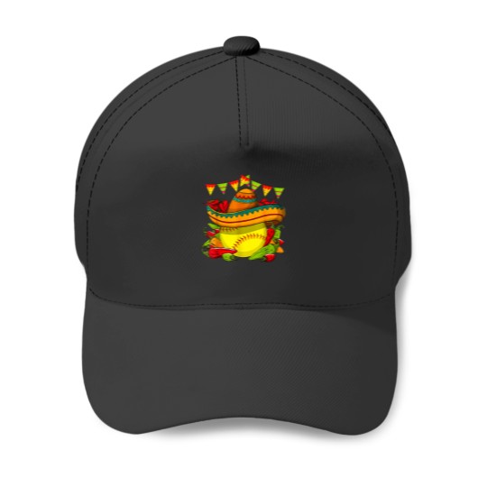 Discover Softball Team Cinco De Mayo Tacos And Softball Baseball Caps