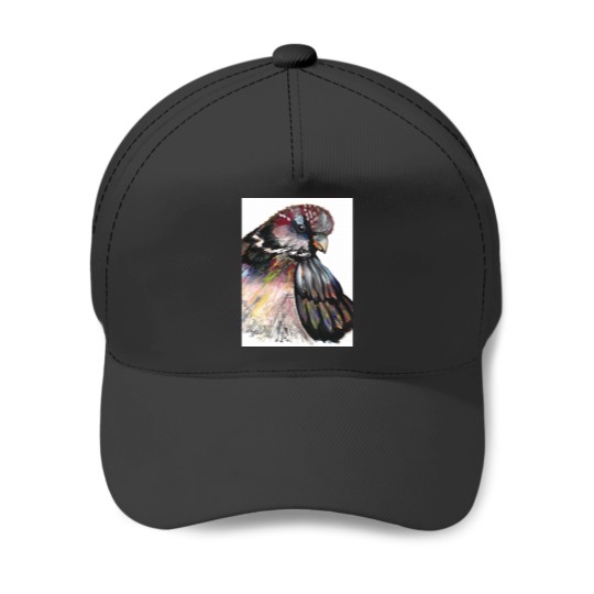 Discover Sparrow Painting (Watercolour DryBrush) Baseball Caps