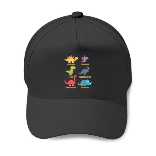 Discover Types Of Dinosaurs Dino Identification Cute Sweet Baseball Caps