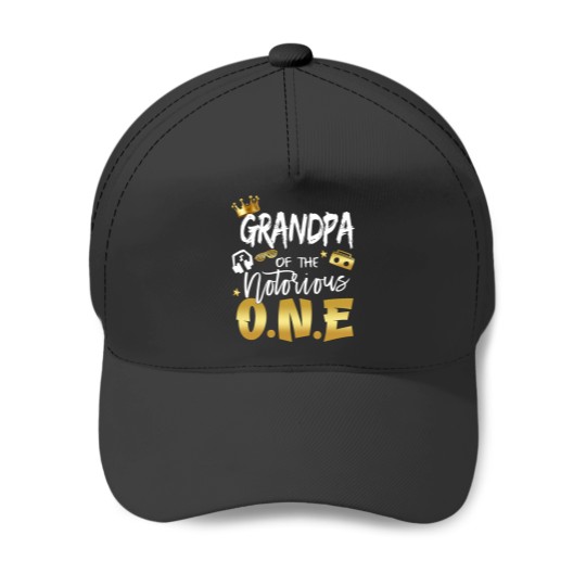 Discover Grandpa Of The Notorious One Old School Hip Hop 1st Birthday Baseball Caps