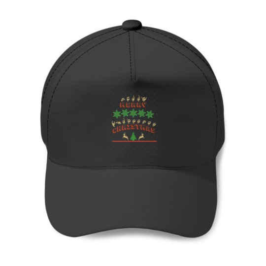 Discover ASL Merry Christmas American Sign Language GIft Baseball Caps