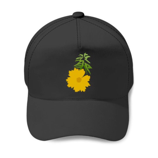 Discover Wild Yellow Flower Snagged by the Roadsids Classic Baseball Caps