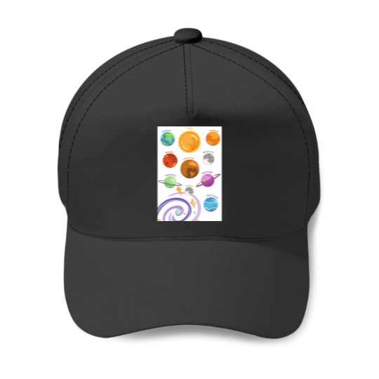 Discover Planets Colour,Cosmis Sound Classic Baseball Caps