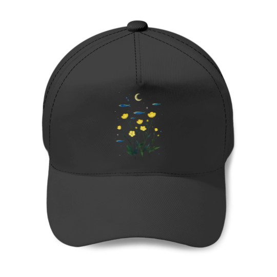 Discover Flowers and Fish Classic Baseball Caps